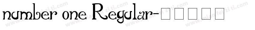 number one Regular字体转换